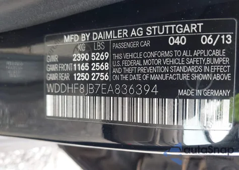 2014 Mercedes-Benz E 350 4Matic z USA, uszkodzony, nr VIN WDDHF8JB7EA836394